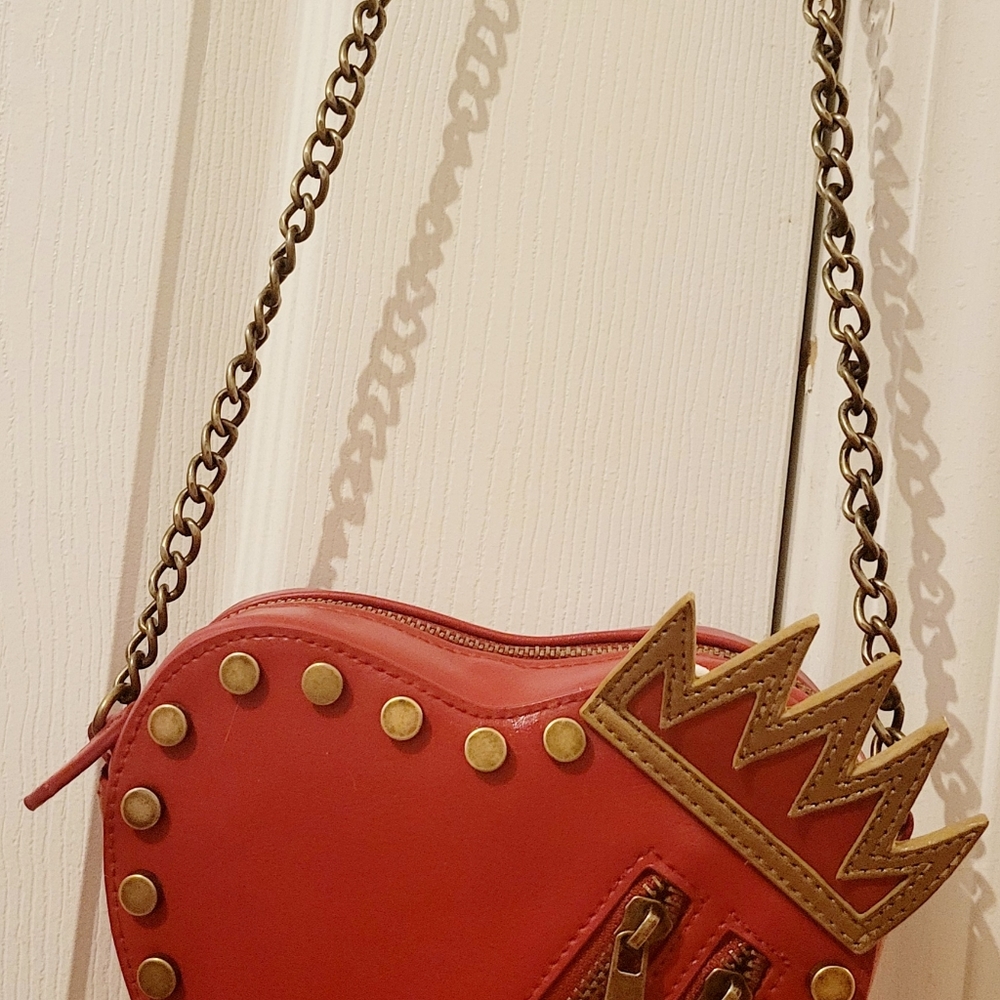 COPY - Disney Store Women's Descendants Evie Red Heart Purse Tiara Crown Crossb…